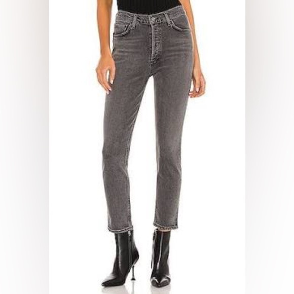 Agolde Nico High Rise Slim Fit Button Fly Jeans in Ceremony - Size 26 - Picture 3 of 12